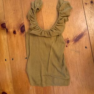 Madewell ruffled sweater tank
